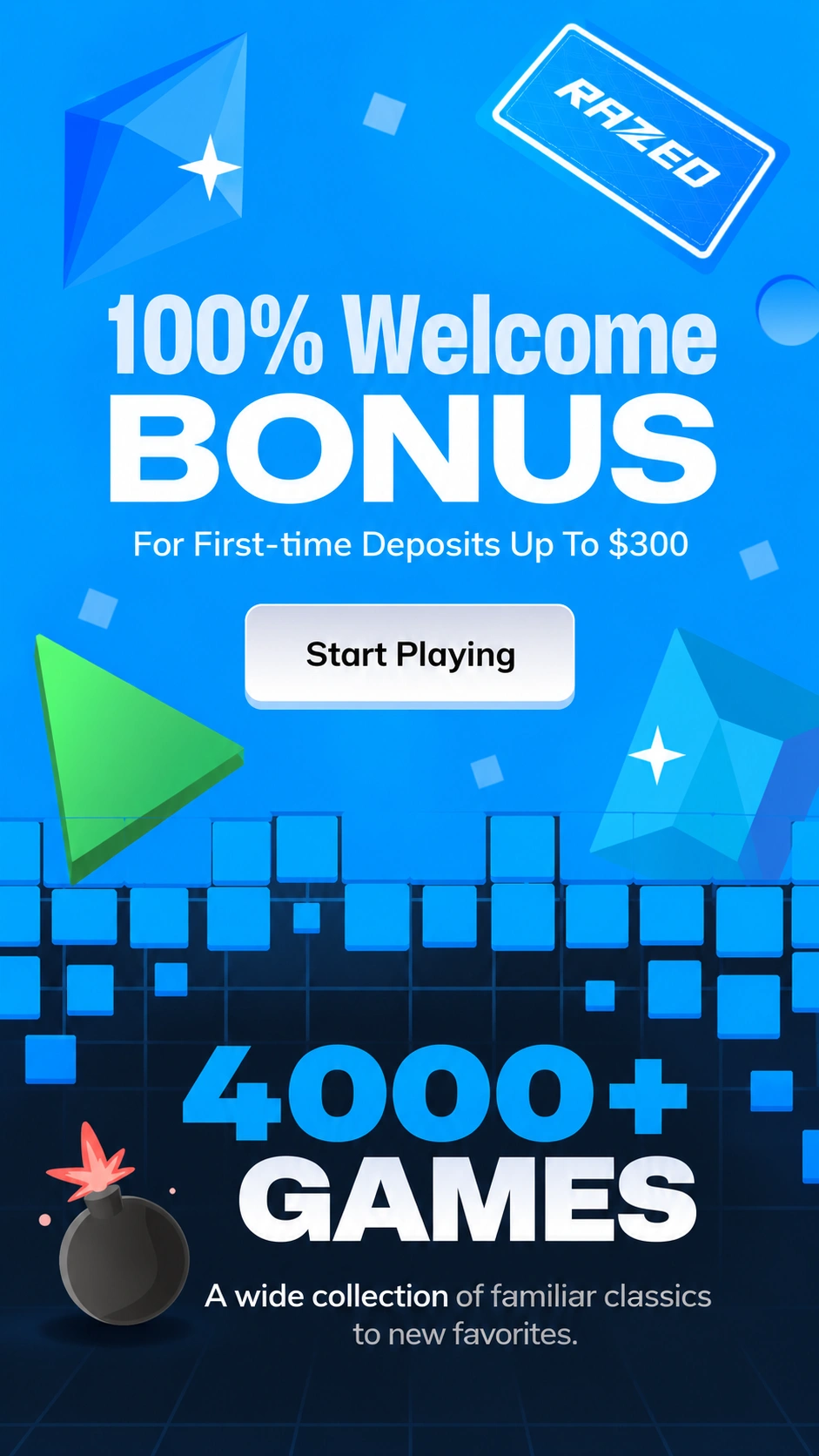 Razed Casino affiliate landing preview